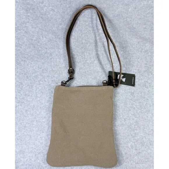 Myra Bag Crossbody Bag Women Small Multicolor NEW Woven Hair-on-Hide Rug Canvas - Picture 2 of 13